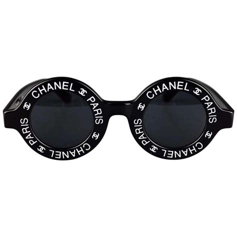 round chanel paris sunglasses|chanel round sunglasses with chain.